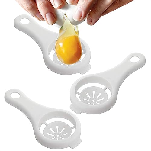 3 Pcs Egg Separators for Yolk – Easy-to-Use Egg Yolk Separator Set for Hassle-Free Cooking – Baking Gifts for Women, Divider to Simplify Meal Prep for Cakes & Pastries