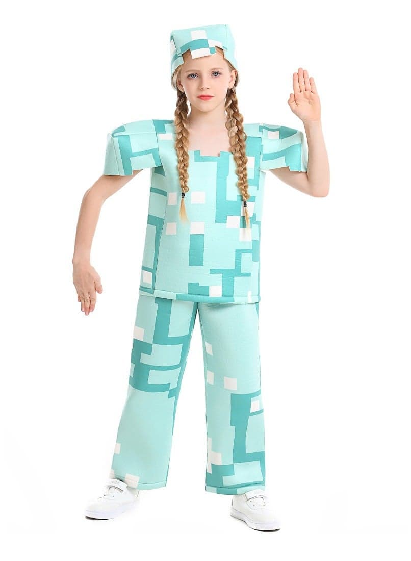 Minecraft Costumes, Magical Diamond Armor Sets for Kids, Minecraft Cosplay Costumes, Minecraft Cosplay Show Costumes
