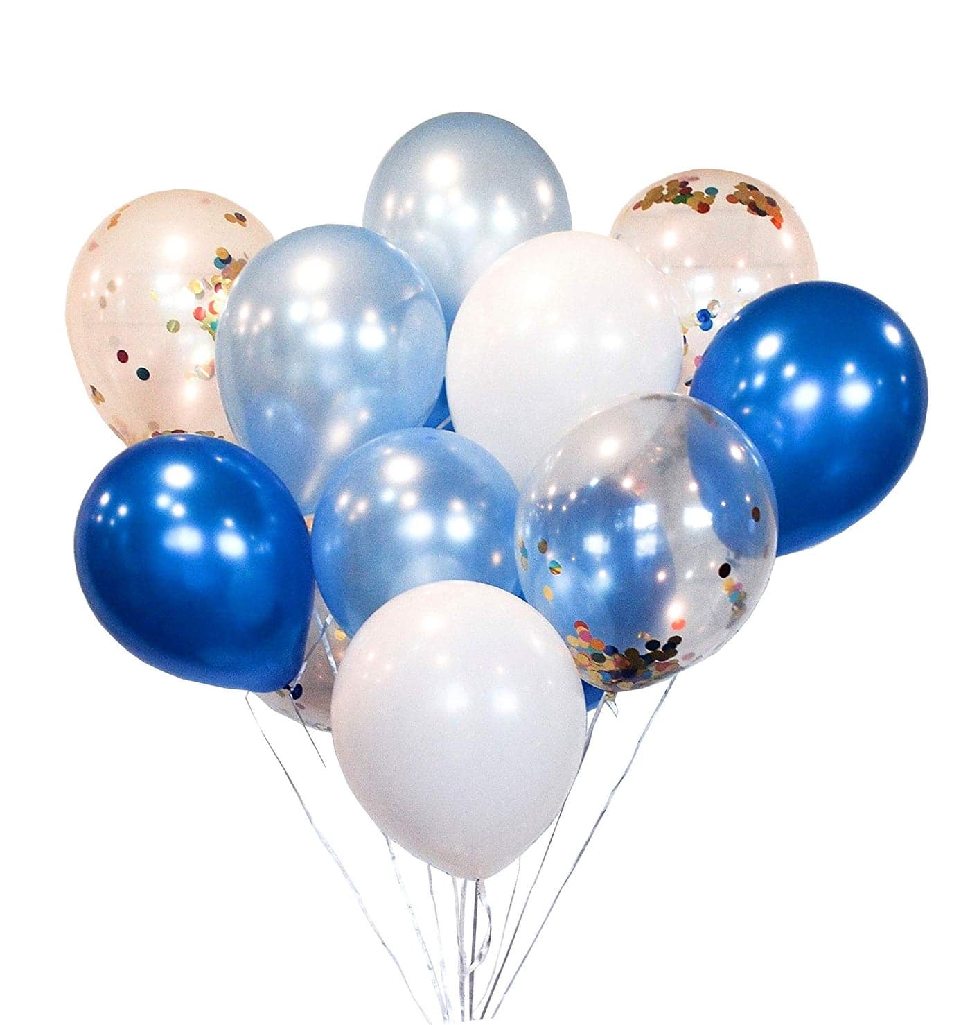 GRAND SHOP 50661 Balloon Bouquet Pre-Filled with Confetti 10 Inches for Bachelorette Parties Weddings Baby Showers and Birthday Decorations (Pack of 35)
