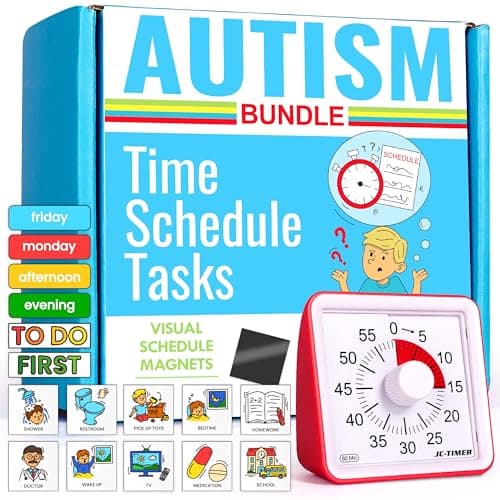 Autism Prosperity Time Schedule Tasks Autism Learning Materials Special Education Autism Sensory Products Sensory Toys for Kids with Autism Visual Schedule for Kids with Autism Age 3 4 5 7 8 12