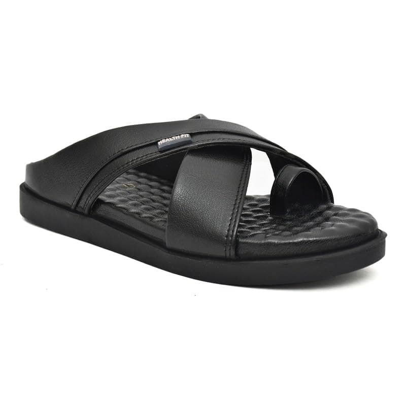 HEALTH FIT Diabetic & Orthopedic/Doctor Slippe Soft comfortable & Dr Chappal Soft Sole Ultra-Lightweight Chappal for Men's 3043 BK 10 UK