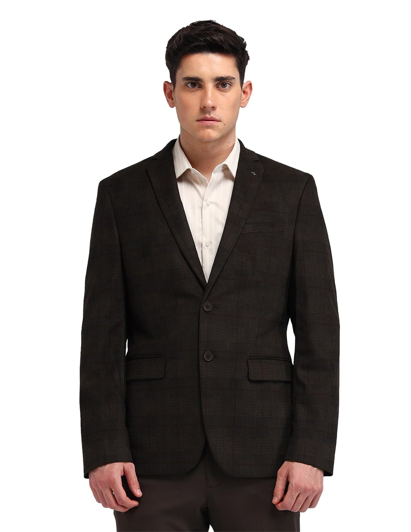 Arrow Men's Classic Slim Single Breasted Blazer (ARAIBZ5031_Brown
