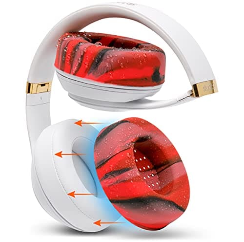 WC SweatZ Studio - Patented Earpad Covers for Beats Studio 3 (A1914) & Beats Studio 2 (B0500 /B0501), Made by Wicked Cushions | Sweatproof & Easily Washable | Lava