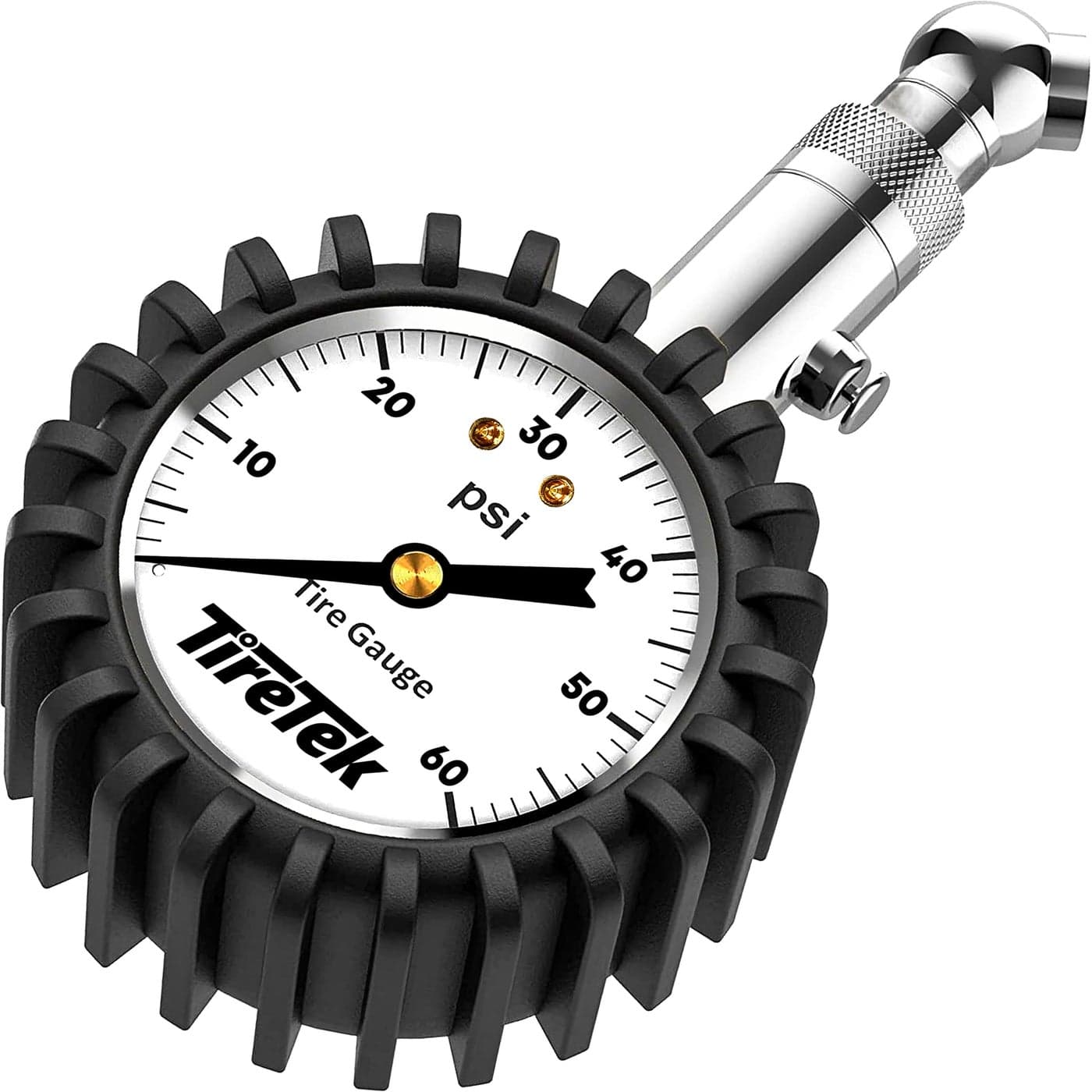 Tire Pressure Gauge for Cars 060 PSI ANSI Certified Premium Air Pressure Gauge for Tires Easy to Read Automobile Analog Circular Dial Low PSI Checker Tester