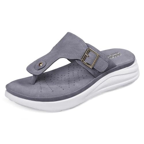 DOCTOR EXTRA SOFT Women's Ultra Lightweight Slippers/Flip-Flops with Memory Foam Cushion | Stylish & Comfortable | Casual & Fashion| Diabetic & Orthopedic Synthetic Slip-on Sandals Ladies/Girls D-621