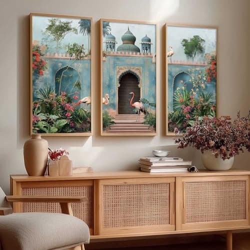 kotart - Madhubani Art Painting with Frame for Living Room | Painting for wall Decoration |Traditional Indian Art Pichwai Wall Décor Paintings SET OF 3 (10X19 INCH, E)