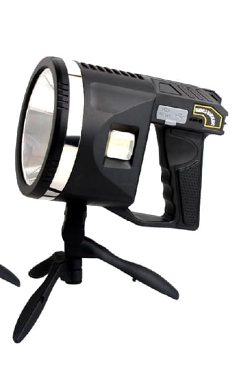 MAPPLE CREATION Superbright Big Size Rechargeable LED Handheld Flashlight Spotlight 4 Modes High Power Portable Waterproof Searchlight for Camping Hunting Outdoor