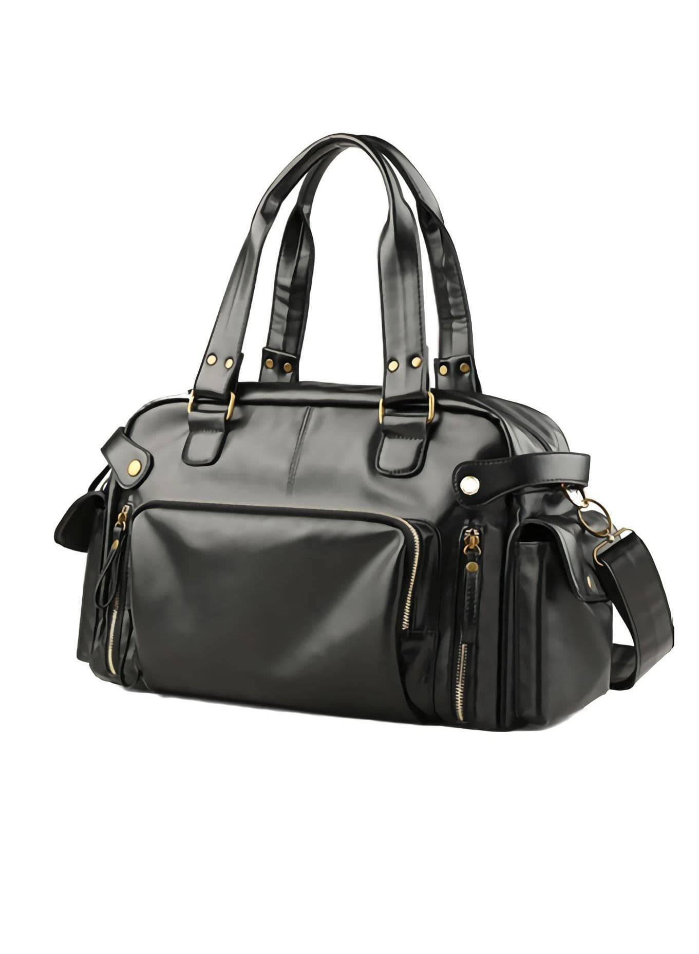 Leather Duffel Bag Full Grain Travel Weekend Gym