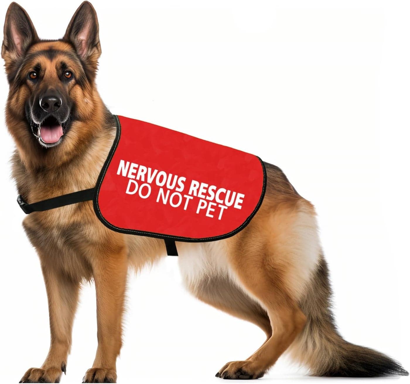 JXGZSO Nervous Rescue Dog Jacket Vest Nervous Rescue Do Not Pet Dog Vest Dog Walking Slogan Warning Vest Nervous Pet L