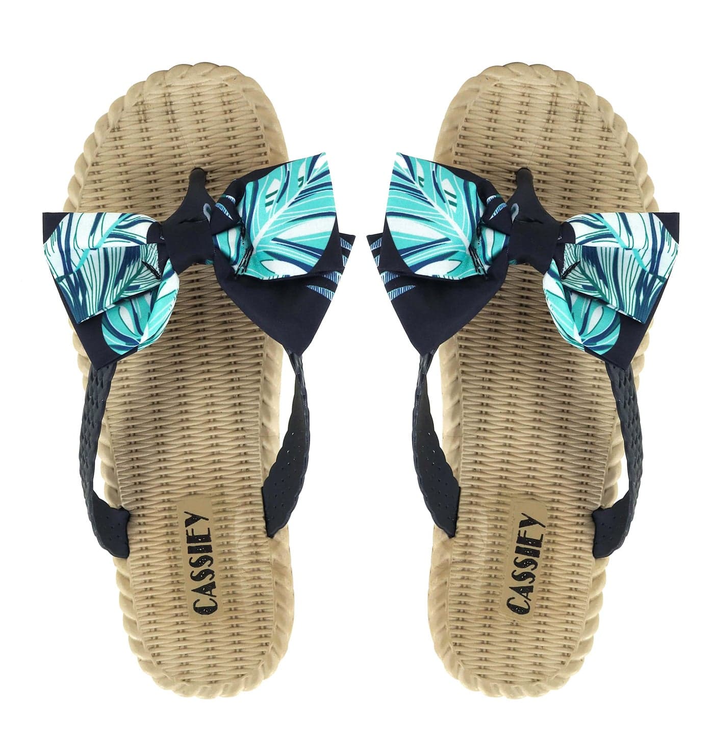 CASSIEY Fashion Slippers For Women slipper fancy design Slip on Flats Black- 5UK