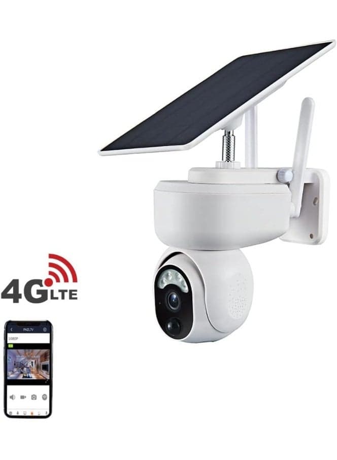 Crony RBX-S30 Low power 4G solar camera for Outdoors 5MP HD with 360° Pan & Tilt, Smart Motion Detection, Voice Alarm System, High-Magnification Zoom, Full Color Night Vision, Two-Way Audio, 7800mAh Long-Life Battery, Weatherproof CCTV for Home, Farm, and Remote Areas