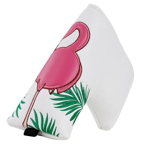Craftsman Golf Flamingo Dance Wood White Blade Putter Cover Headcover for Scotty Cameron Odyssey
