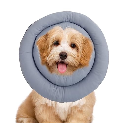 Soft Donut ECollar Cone for Small Dogs Cats Waterproof Adjustable Recovery Protector After Surgery Comfy AntiLick Bite Scratch Wound Guard