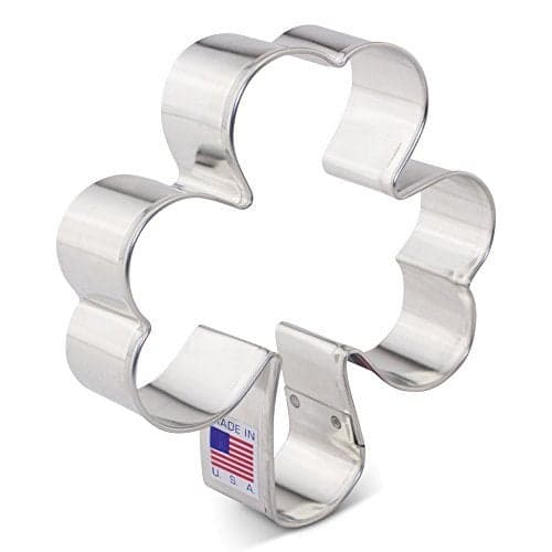 Ann Clark St. Patrick’s Day Shamrock Cookie Cutter, 3-3/4” Made in USA