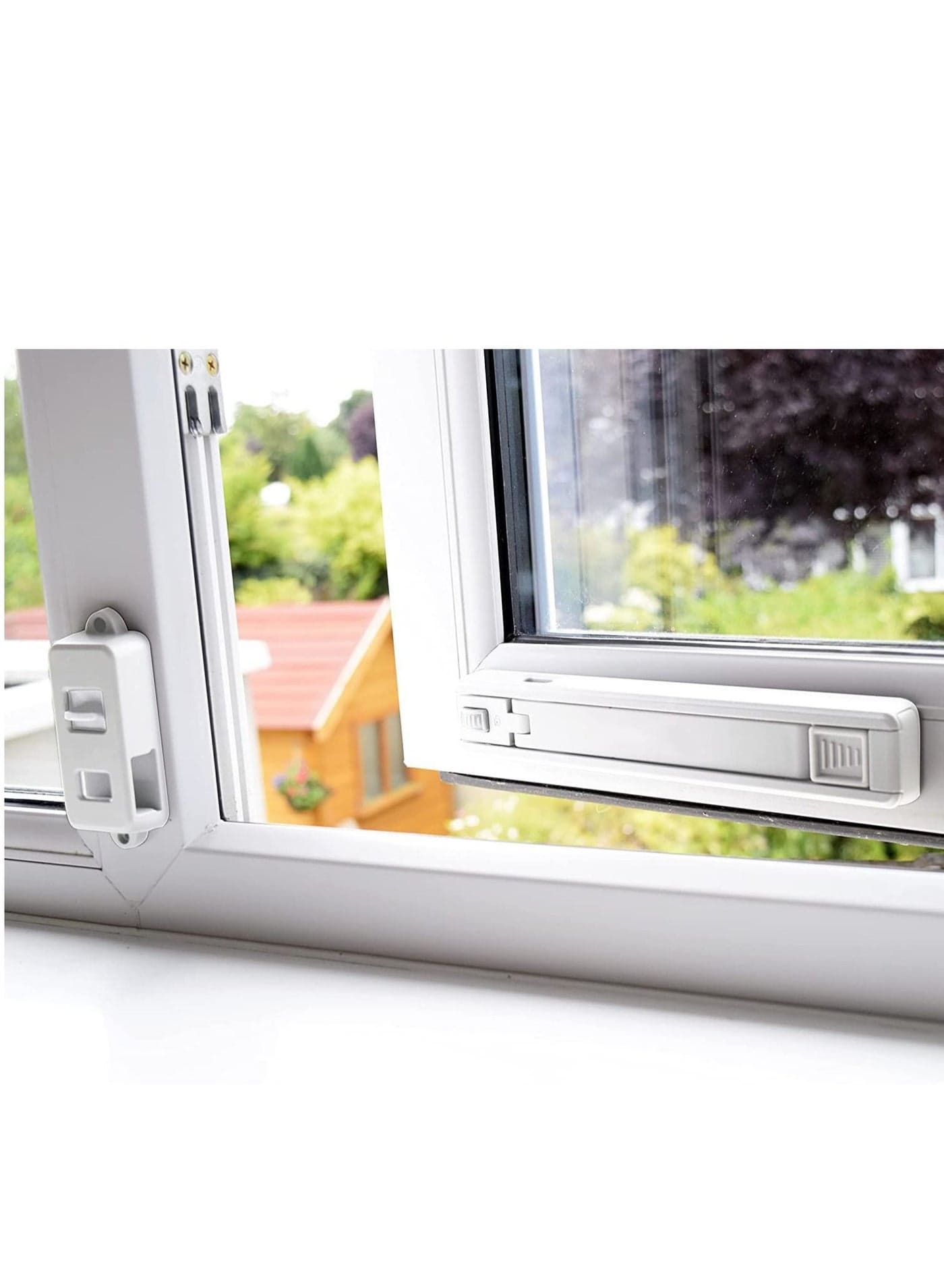 Window Restrictor Child Safety Locks for UPVC, Wooden, Metal, Aluminum Frames, Self Adhesive, No Tools or Drilling, Easy Install