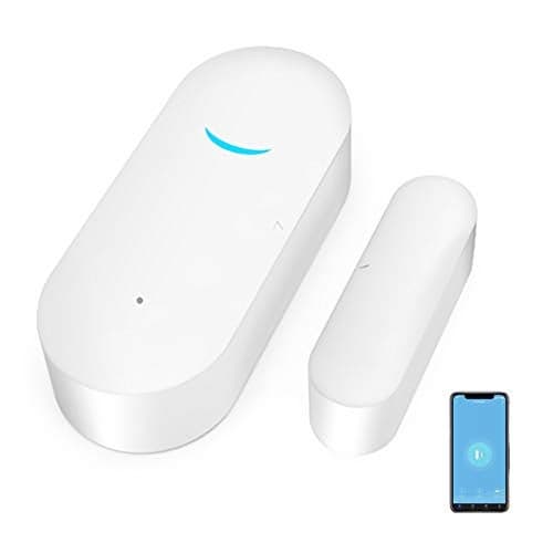 Tuya WiFi Door Sensor: Wireless Security Alarm, Compatible with Alexa, Google Home, Siri - Smart Door Sensor for Home Business Security (1 Pack)