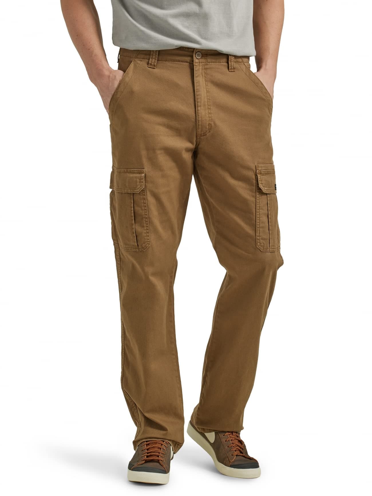 Wrangler Authentics Mens Relaxed Fit Stretch Cargo Pant Kangaroo 38W x 32L