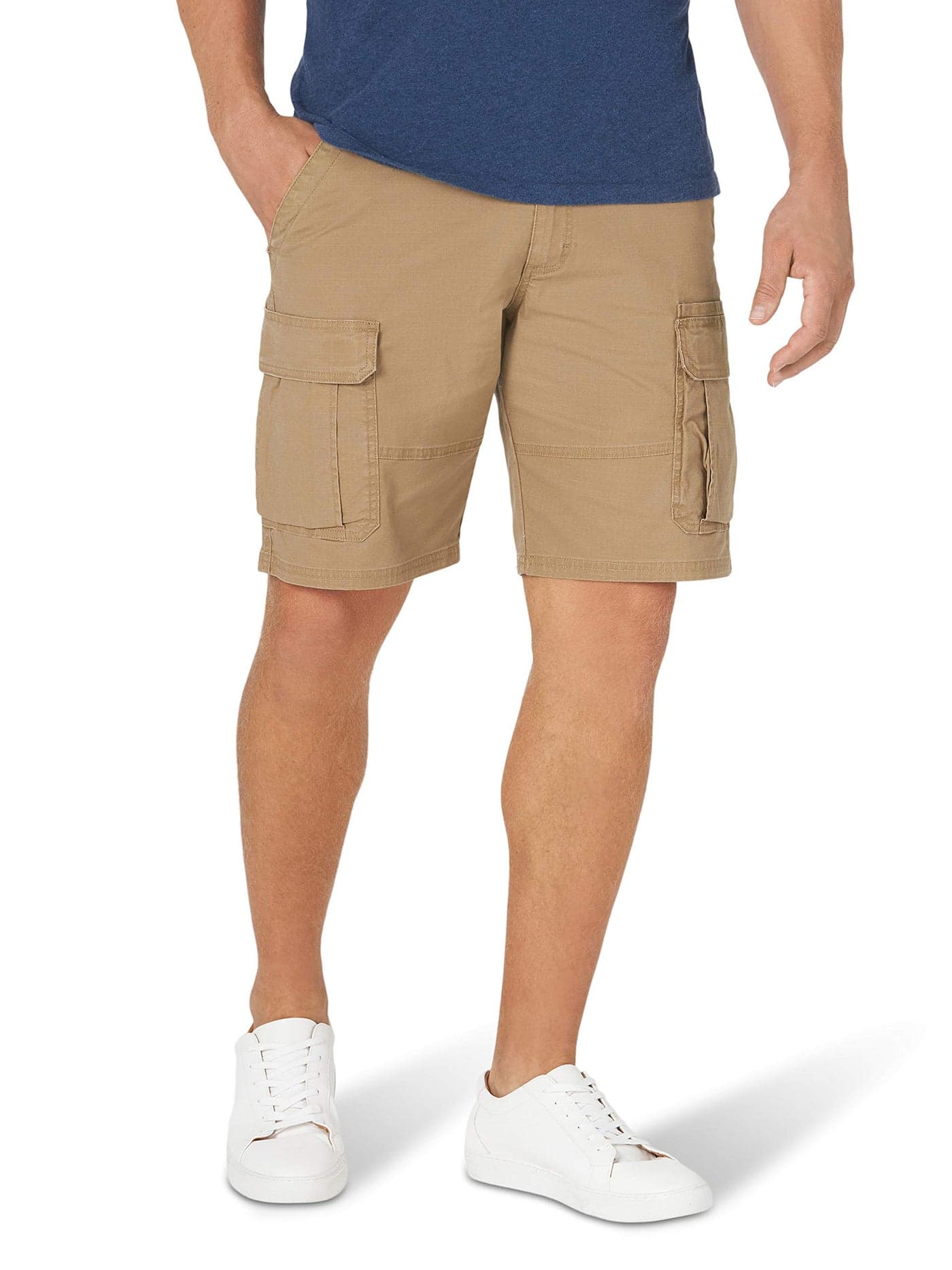 Wrangler Authentics Men's Big & Tall Classic Cargo Stretch Short, Petrified Oak, 40