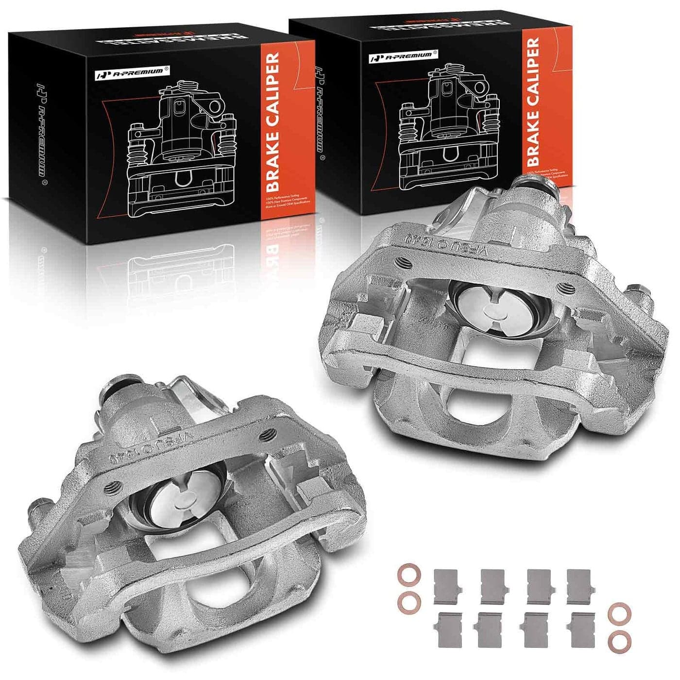 APremium Disc Brake Caliper Assembly with Bracket Compatible with Select Ford and Lincoln Models Explorer 20112019 Taurus 20132019 FlexMKT 20102014 Rear Driver and Passenger 2PC Set