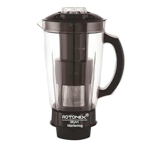 Rotomix Quality Filter Juicer Jar for Mixer Grinder Juicer Jar ABS Plastic 4 Teeth Coupler Transparent(1500ML)