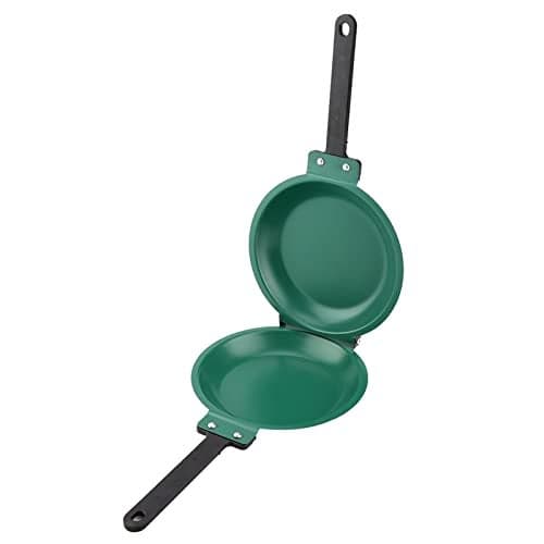 Haofy Double Sided Frying Pan Skillet Omelette Maker Flip Pan Non-Stick Flip Folding Fried Egg Pancake Maker for Household Kitchen Cookware