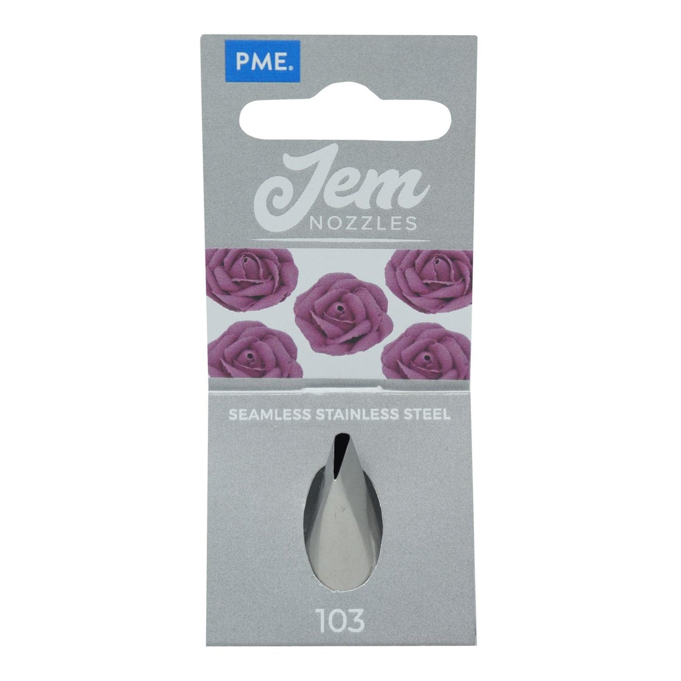 Jem Enterprises Medium PetalRuffle Piping Nozzle Decorating Tip 103 Silver Standard