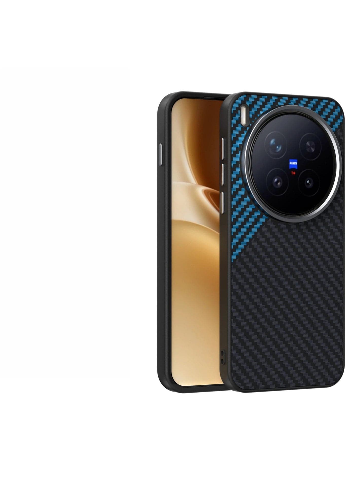 Magnetic Protective Case Compatible with vivo X300 Pro Carbon Fiber Texture Anti-Fingerprint Ultra-Thin Shockproof Case Supports Wireless Charging