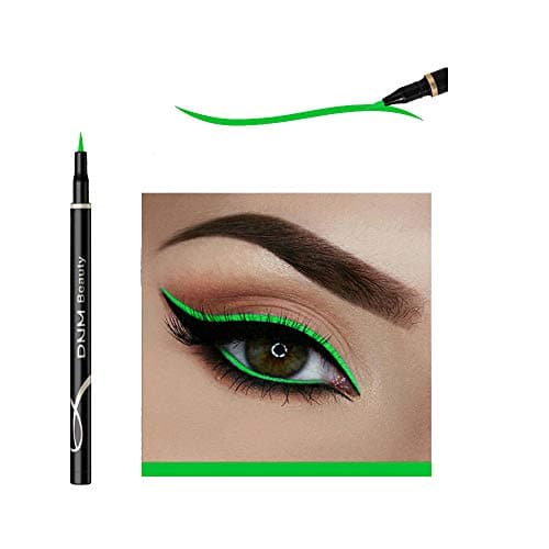DNM Cat Eye Makeup Waterproof Neon Colorful Liquid Eyeliner Pen Make Up Comestics Longlasting Black Eye Liner Pencil Makeup Tools green