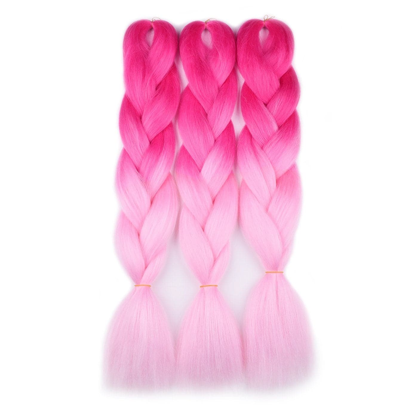 Ombre Braiding Hair PinkLight Pink3pcs Jumbo Braiding Hair Extension For Box Braids Twist 24 Inch Hot Water Seal Real Soft