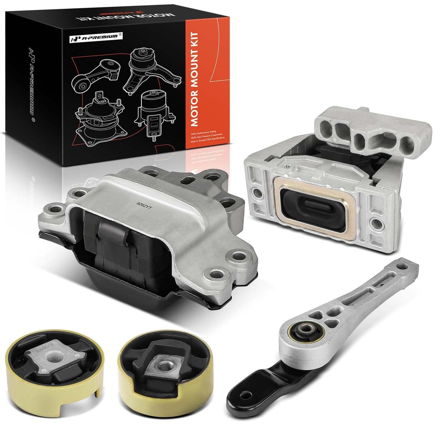 APremium 5PCS Engine Motor Mount and Transmission Mount and Torque Strut Mount Kit Compatible with Volkswagen Jetta 20062008 Jetta City 20072009 Eos 20072016 GTI 20062014 Audi A3 A3 Quattro