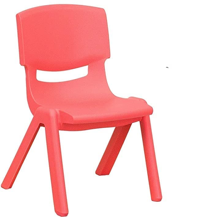SIGNATRON Plastic Strong and Durable Kids Chair for Studying Dining Home Virgin Material Kids Chairs with Backrest for 2 to 5 Years | Sustain Upto 100 KG (Red)