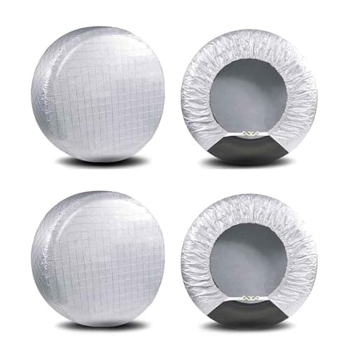 Amfor Tire Covers Set of 4, Waterproof Anti-UV Sun Snow Rain Tire Covers for Trailers, RV, Camper, SUV, Truck, Fit 40-42 inches Tire Diameter
