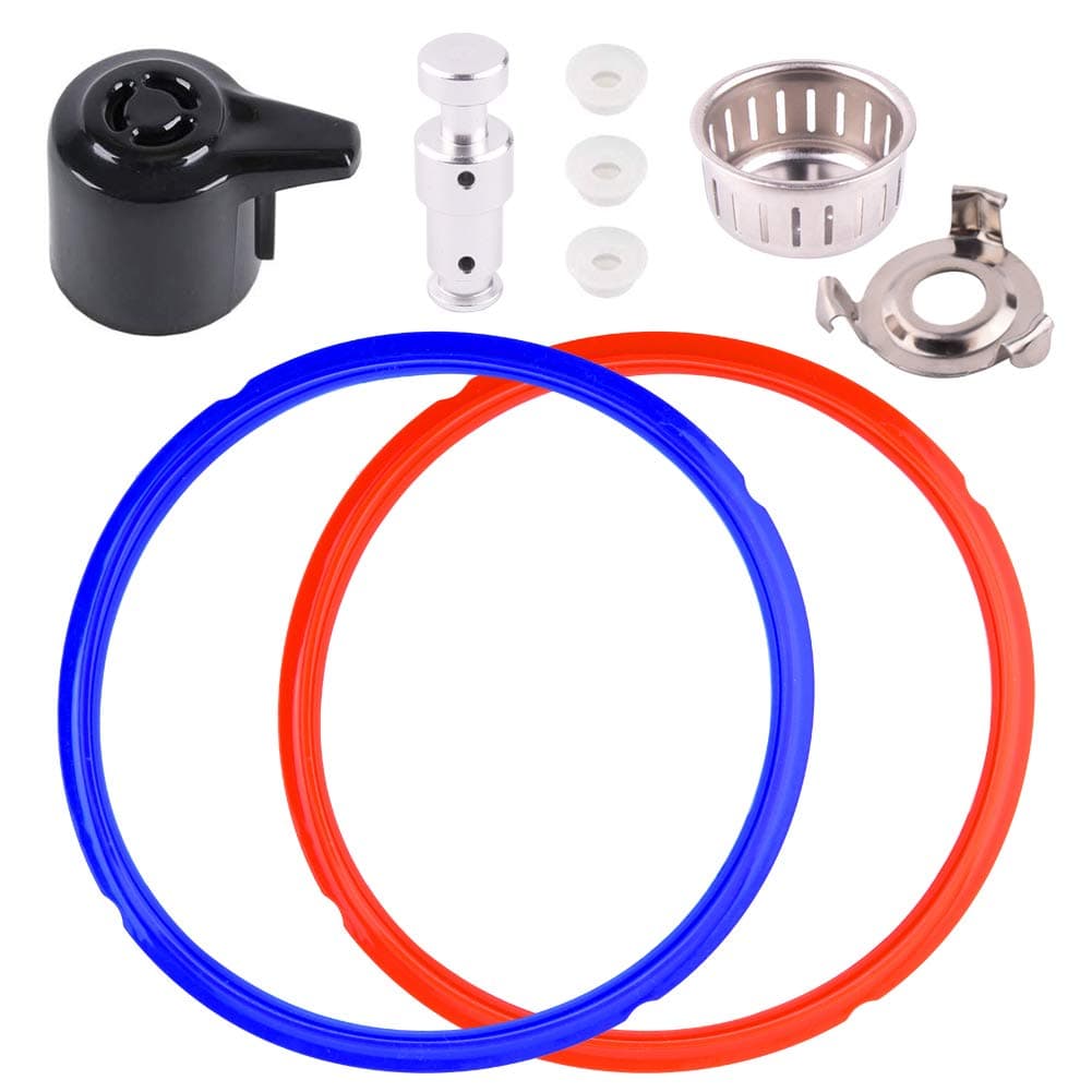 WXJ13 Replacement Parts Float Valve Set for Instant Pot Duo 5 6 Quart Qt Steam Release Handle Sealing Ring Steam Release Valve and Float Valve Seal AntiBlock Shield