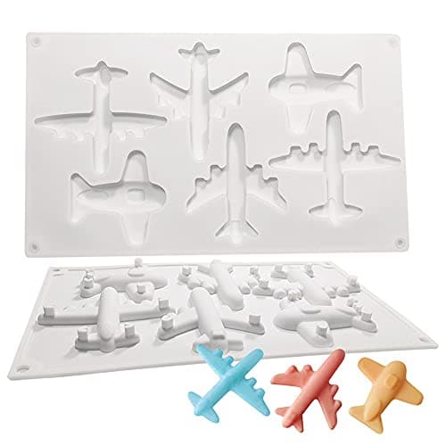 Airplane Silicone Mold DIY Party Cupcake Topper Fondant Cake Decorating Tools Candy Clay Chocolate Gumpaste Molds 1PCS