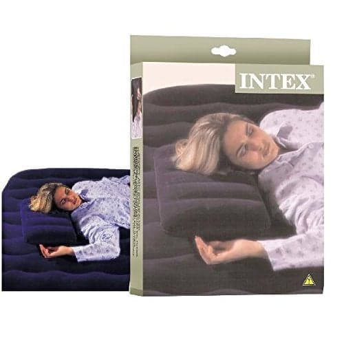 Set of Two Intex Inflatable Velvet Soft Air Pillow Free Intex Traveling Neck Pillow