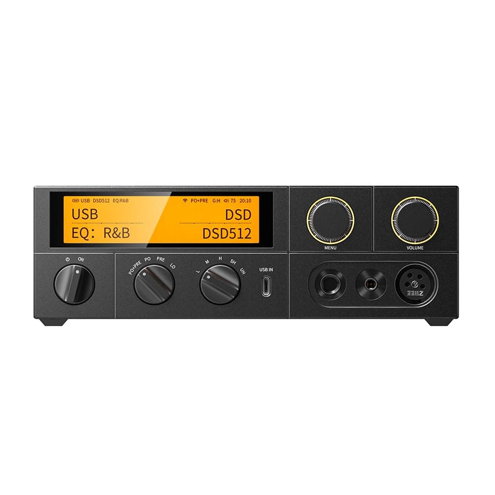 FiiO K17 Desktop DACHeadphone Amplifier AK4191AK4499EX2 31Band PEQ MQASupport DSD512 32Bit768kHz with Remote Control Black