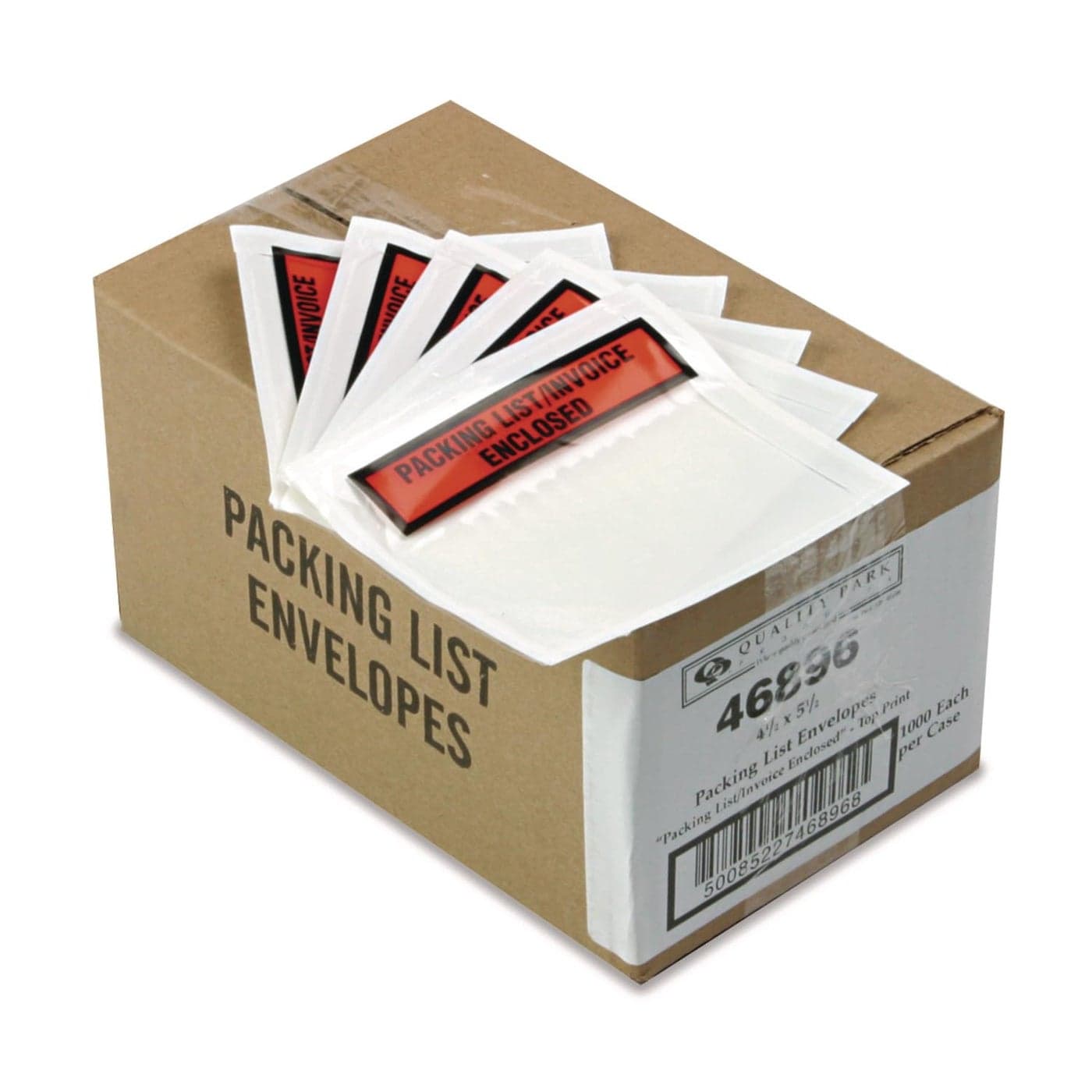 Quality Park Top Print Packing List Envelope SelfAdhesive Clear 55 x 45 1000 per Case 46896