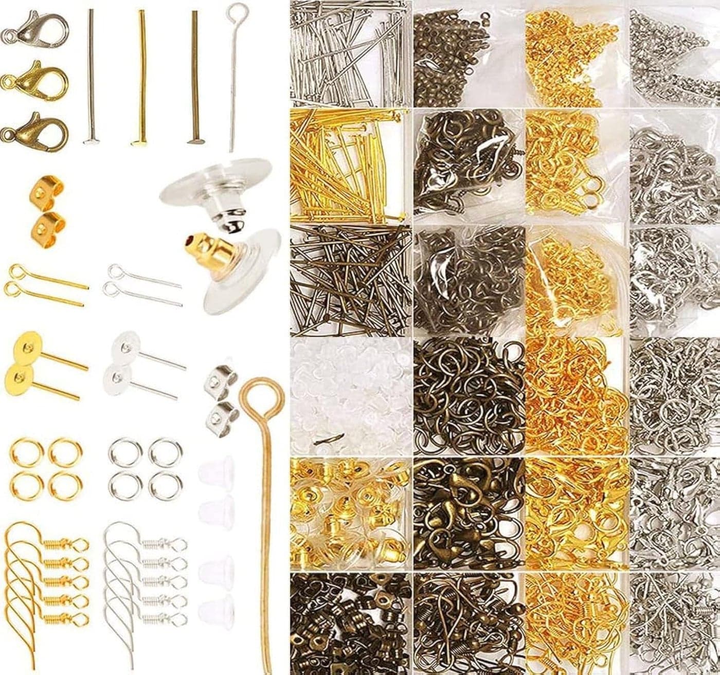 DIY Crafts 50 Gram, Gold, 50 Gram, Earring Hooks for Jewelry Making Earring Making Kit Earring Hook Earring Kit Making Earrings Mixed Combo (50 Gram, Gold)