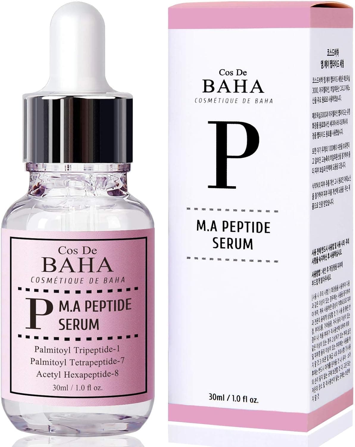 Cos De BAHA Peptide Serum 30ml w Matrixyl 3000 Argireline Korean Skin Care for Anti Wrinkles