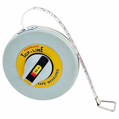 FREEMANS TW50 Top Line 50m:13mm Steel Measuring Tape - 50m/164ft || Unbreakable ABS Case || Stainless Steel Band || Dura Coat Tape Blade || Stainless Steel Mouth with End Hook