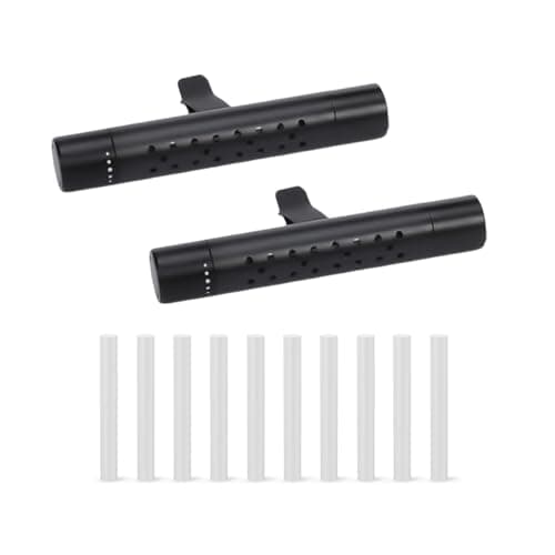 Osilly 2PCS Car Diffuser Vent Clip Vehicle Essential Oil Scents Set with 10 Unscented Refill Sticks Automotive Vent Air Freshener Decoration Accessories Universal for SUV Sedan Truck Black