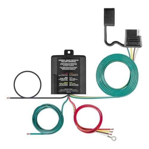 CURT 56236 Multi-Function Splice-in Tail Light Converter, 4-Pin Wiring Harness , black