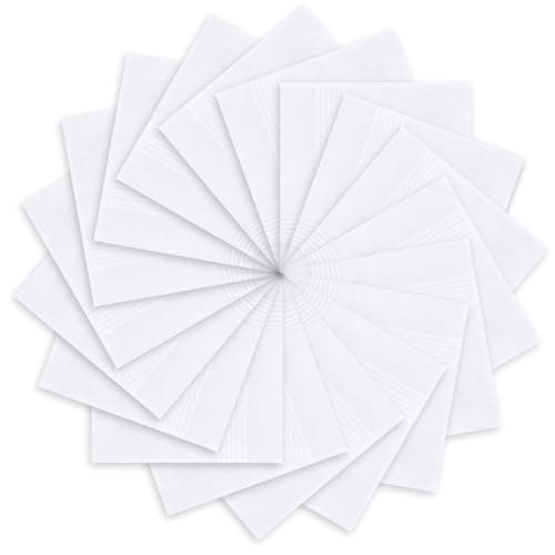 Ohuhu Handkerchief for men, Mens Handkerchiefs, 18 Pack 100% Soft Cotton Handkerchief - White Hankies Pocket Square for Men Machine Wash 16''x16''