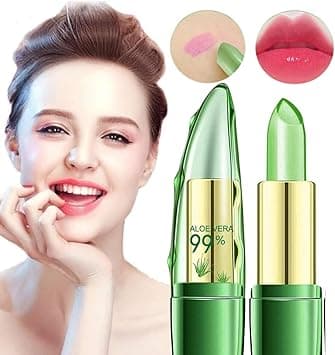 Long Lasting Crystal Jelly Aloe Vera Lipsticks Temperature Color Changing Lip Balm Moisturizing lip scrub Glossy Finish Custom Shade Innovative Natural Beauty Makeup for Women flawless look 1