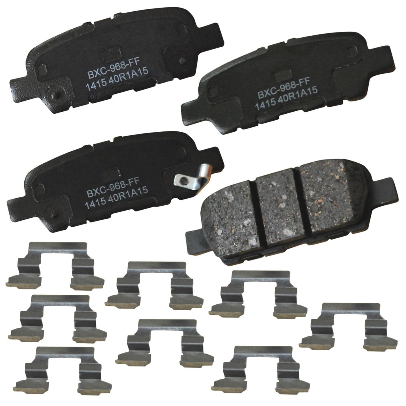Bendix Premium SBC1415 Rear Brake Pads for EX35EX37FX35G25G37JX35M35hM37Q40Q50Q60Q70Q70LQX50QX60QX70Nissan 370ZAltimaJukeLEAFMaximaMuranoPathfinderQuestRogueSportSentra