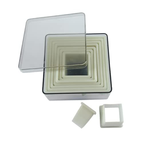 de Buyer Square Cutters - 9-Piece Set - Cut & Shape Tarts, Pies & Other Pastries - Dishwasher Safe