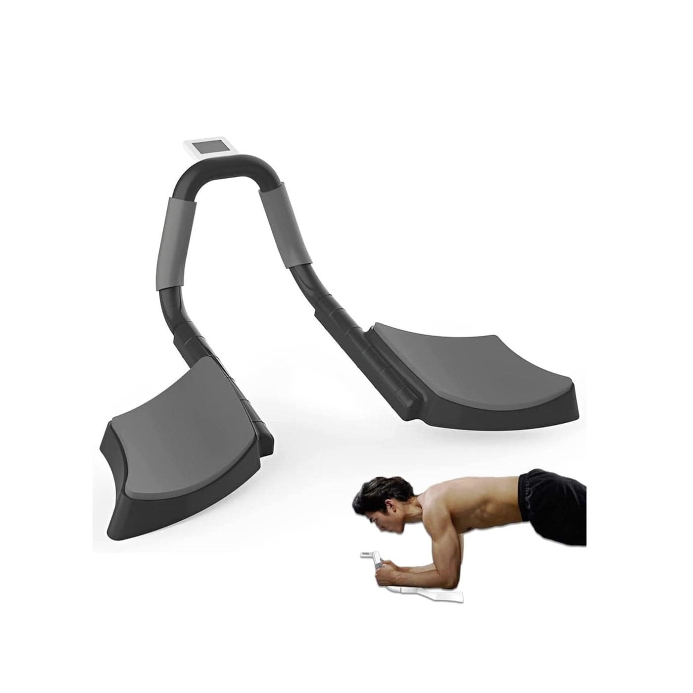Multifunction Timing Plank Trainer, Abs Stimulator,Portable Chest Muscle Waist and Abdomen Training Equipment Home Office Fitness for Men Women, Helps Build Core Strength