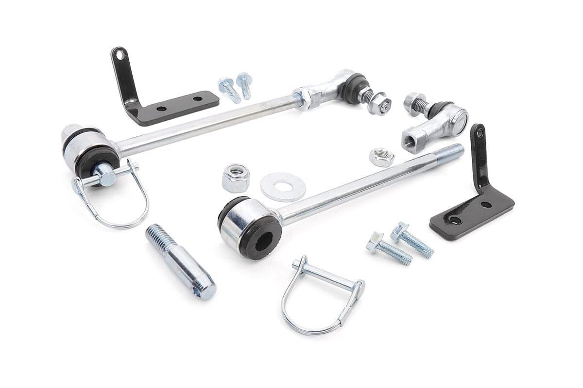 Rough Country Front Sway Bar Disconnects for Jeep Wrangler JK 20072018 with 25 Lift Pair