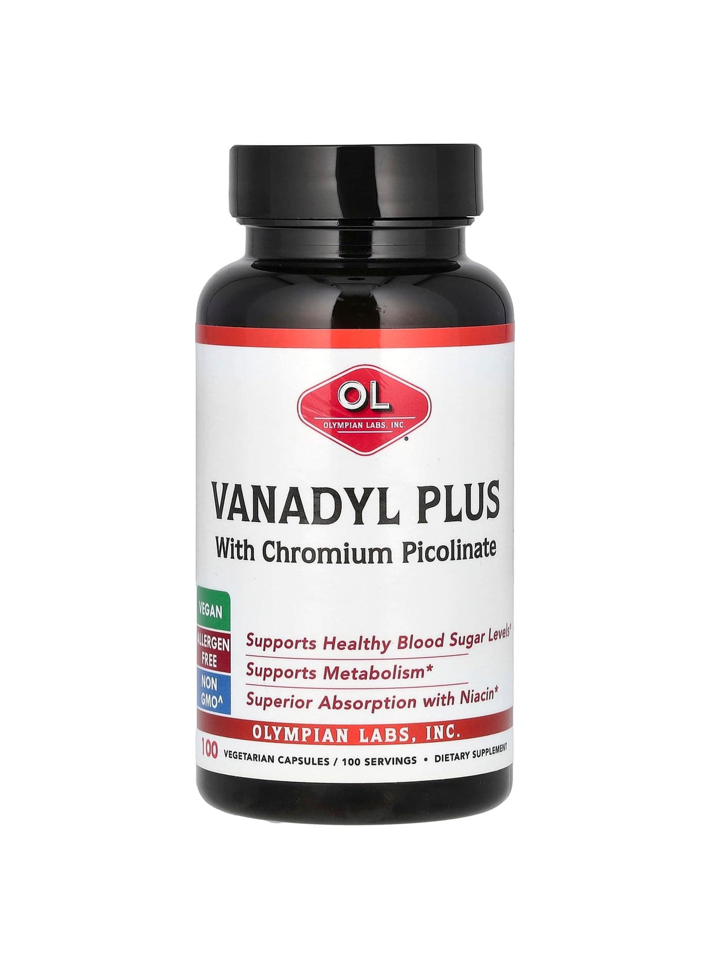Vanadyl Plus with Chromium Picolinate, 100 Vegetarian Capsules