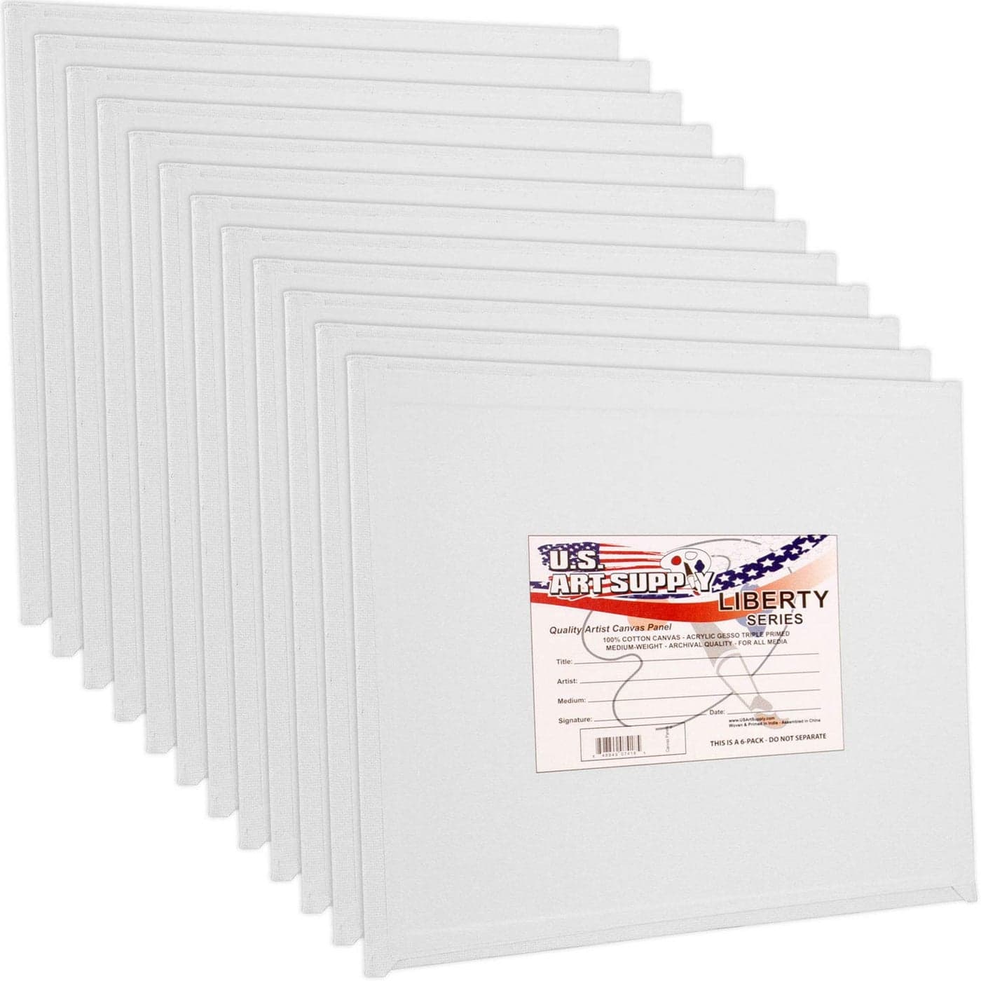 US Art Supply 10 X 10 inch Professional Artist Quality Acid Free Canvas Panel Boards for Painting 12Pack 1 Full Case of 12 Single Canvas Board Panels